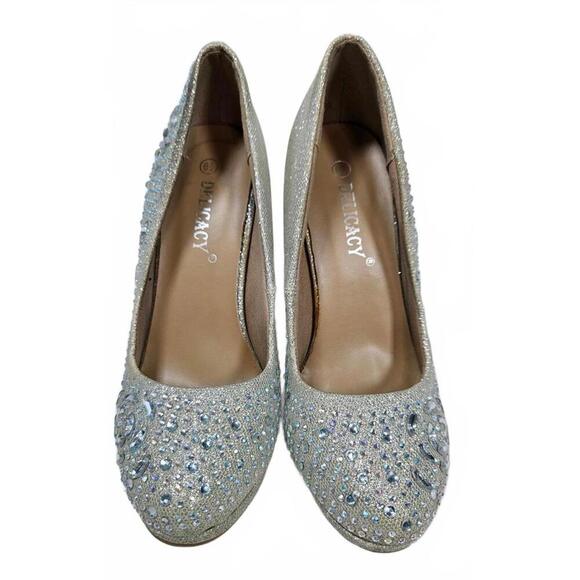 Delicacy Women's Glittering Sparkly 4" Stiletto High Heels Size 6.5 - Picture 9 of 10